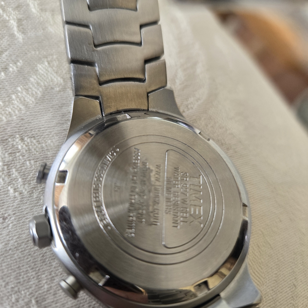 Timex Silver Chronograph Watch - image 5